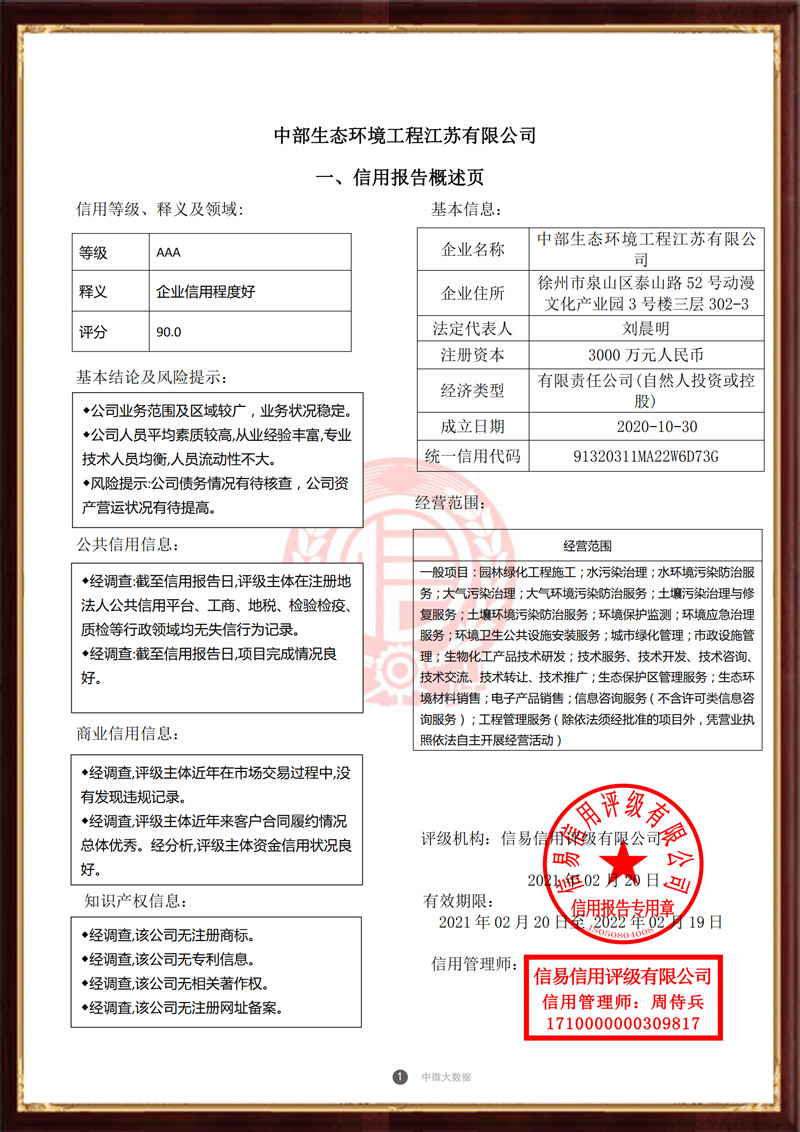 企业信用报告